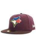 NEW ERA 59FIFTY DEEP AUTUMN BLUE JAYS MAROON/BURNT WOOD