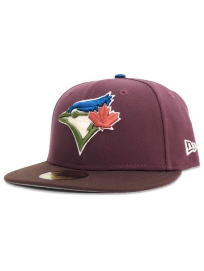 画像1: NEW ERA 59FIFTY DEEP AUTUMN BLUE JAYS MAROON/BURNT WOOD