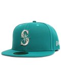NEW ERA 59FIFTY MARINERS LOGO NORTHWEST GREEN