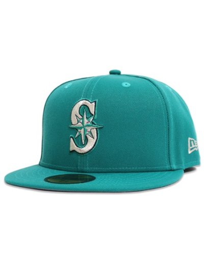 画像1: NEW ERA 59FIFTY MARINERS LOGO NORTHWEST GREEN