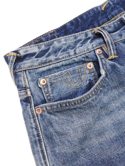 画像3: 【送料無料】EVISU MULTI-POCKET PATCHED DAICOCK SELVEDGE JEANS MID TONE INDIGO