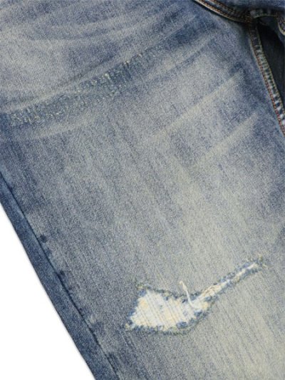 画像7: 【送料無料】EVISU PINK DAIKOKU RIPPED JEANS MID TONE INDIGO