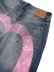 画像5: 【送料無料】EVISU PINK DAIKOKU RIPPED JEANS MID TONE INDIGO (5)