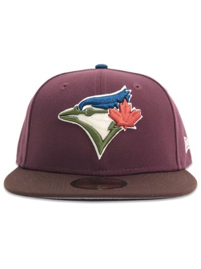 画像2: NEW ERA 59FIFTY DEEP AUTUMN BLUE JAYS MAROON/BURNT WOOD