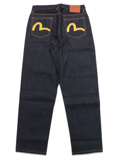 画像1: 【送料無料】EVISU HT,5 POCKET YELLOW SEAGULL JEANS RAW INDIGO