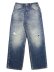 画像2: 【送料無料】EVISU PINK DAIKOKU RIPPED JEANS MID TONE INDIGO (2)
