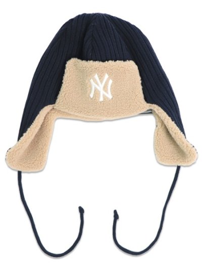 画像2: NEW ERA KNIT TRAPPER RIB KNIT YANKEES NAVY