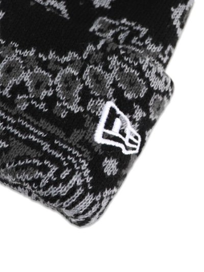 画像3: NEW ERA BASIC CUFF KNIT PAISLEY PATTERN BLACK