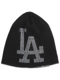 NEW ERA BASIC BEANIE BIG RHINESTONE DODGERS BLACK
