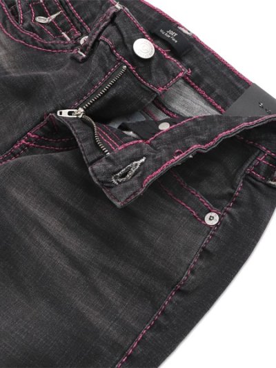 画像4: 【送料無料】TRUE RELIGION WMNS JOEY MID RISE BIG T FLAP FLARE WASH BLACK