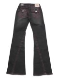 【送料無料】TRUE RELIGION WMNS JOEY MID RISE BIG T FLAP FLARE WASH BLACK