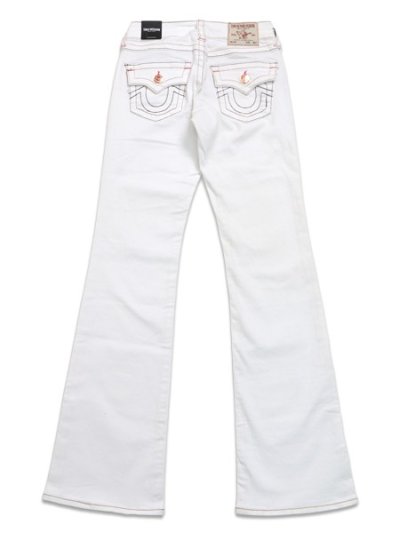 画像1: 【送料無料】TRUE RELIGION WMNS BECCA MR BOOTCUT FLAP BRILLIANT WHITE
