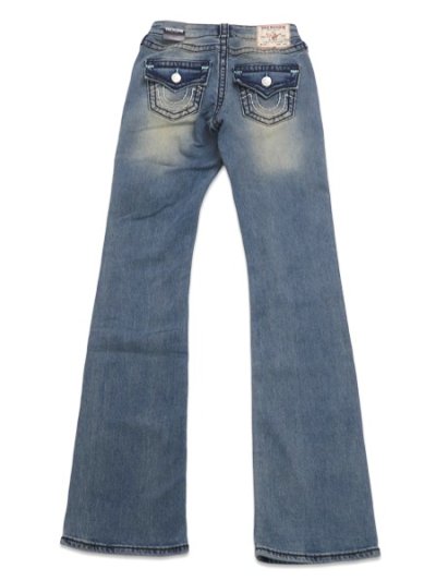 画像1: 【送料無料】TRUE RELIGION WMNS BECCA MID RISE SUPER T FLAP BOOTCUT SUNSET FADE