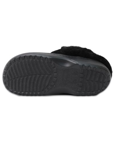 画像2: crocs CLASSIC UNFURGETTABLE FAUX SUEDE CLOG BLACK