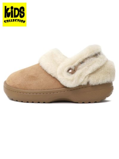 画像1: 【KIDS】crocs KIDS CLASSIC UNFURGETTABLE FAUX SUEDE CLOG SEPIA