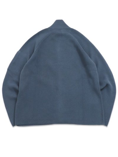画像2: 【送料無料】C.P.COMPANY WAFFLE KN COTTON ZIP LENS CARDIGAN ORION BLUE
