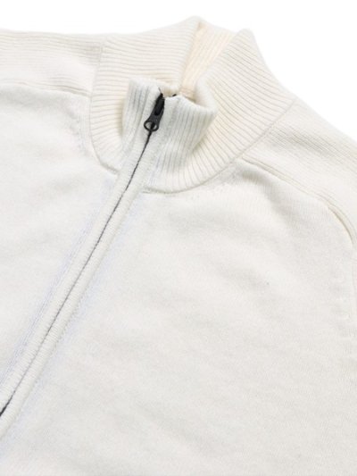 画像3: 【送料無料】C.P.COMPANY LAMBSWOOL GRS ZIPPED LENS CARDIGAN GAUZE WHITE