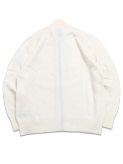 画像2: 【送料無料】C.P.COMPANY LAMBSWOOL GRS ZIPPED LENS CARDIGAN GAUZE WHITE