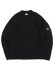 画像1: 【送料無料】C.P.COMPANY FULL RIB COTTON CREWNECK LENS SWEATER BLACK (1)