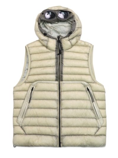 画像1: 【送料無料】C.P.COMPANY D.D. SHELL GOGGLE DOWN GILET SILVER BIRCH