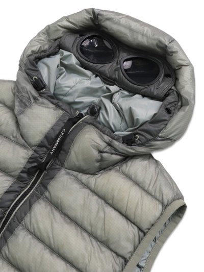 画像3: 【送料無料】C.P.COMPANY D.D. SHELL GOGGLE DOWN GILET FLINT GREY