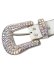 画像2: 【送料無料】B.B.SIMON LAVASAN WHITE AB LEATHER BELT (2)