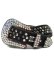 画像1: 【送料無料】B.B.SIMON LAVASAN BLACK AB LEATHER BELT (1)