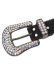 画像2: 【送料無料】B.B.SIMON LAVASAN BLACK AB LEATHER BELT (2)