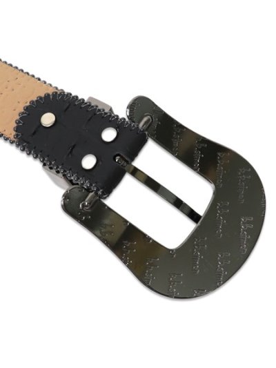 画像5: 【送料無料】B.B.SIMON LAVASAN BLACK AB LEATHER BELT