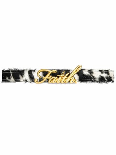 画像1: 【送料無料】FAITH BY LUIS GENUINE COWHIDE FUR GOLD FAITH BELT GOLD/COWHIDE
