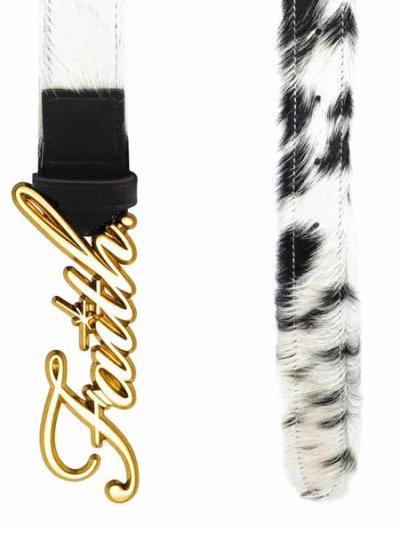 画像2: 【送料無料】FAITH BY LUIS GENUINE COWHIDE FUR GOLD FAITH BELT GOLD/COWHIDE