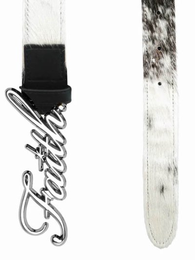 画像2: 【送料無料】FAITH BY LUIS GENUINE COWHIDE FUR CHROME FAITH BELT CHROME/COWHIDE