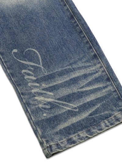 画像6: 【送料無料】FAITH BY LUIS CLASSIC BAGGY STRAIGHT DENIM WASHED BLUE