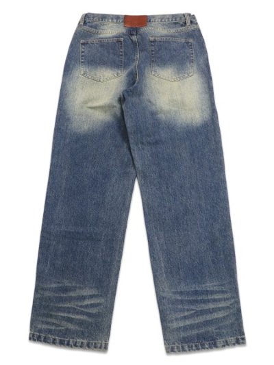 画像2: 【送料無料】FAITH BY LUIS CLASSIC BAGGY STRAIGHT DENIM WASHED BLUE