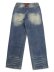 画像2: 【送料無料】FAITH BY LUIS CLASSIC BAGGY STRAIGHT DENIM WASHED BLUE (2)