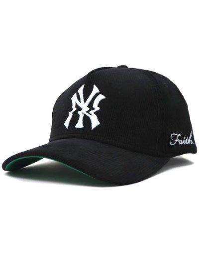 画像1: 【送料無料】FAITH BY LUIS 5-PANEL CORDUROY CLASSIC NEW YORK CAP BLACK