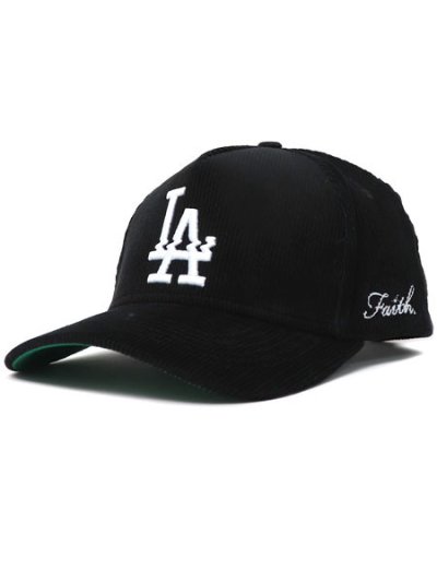 画像1: 【送料無料】FAITH BY LUIS 5-PANEL CORDUROY CLASSIC LOS ANGELES CAP BLACK
