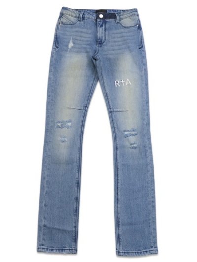 画像1: 【送料無料】RTA BRYANT SKINNY STRETCH DENIM BLUE HAZE TRIPLE CROSS