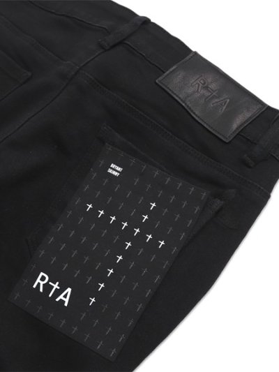 画像5: 【送料無料】RTA BRYANT SKINNY STRETCH DENIM BLACK LOGO