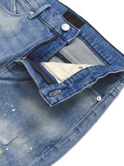 画像4: 【送料無料】RTA CLAYTON SKINNY STRETCH DENIM MEDIUM BLUE PAINTED