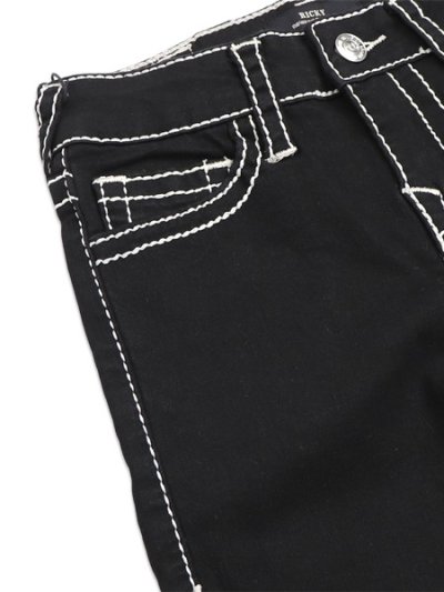 画像3: 【送料無料】【KIDS】TRUE RELIGION BOYS RICKY BIG T STITCH BODY RINSE BLACK