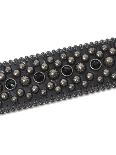 画像3: 【送料無料】B.B.SIMON THE TROJAN LEATHER BELT JET BLACK