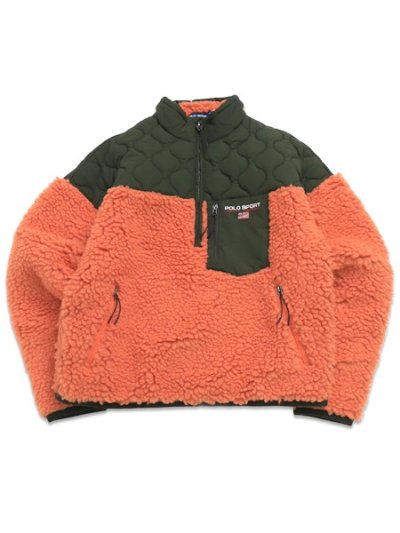 画像1: 【送料無料】POLO RALPH LAUREN POLO SPORT RELAXED FIT COLOR BLOCKED HIGH PILE PULLOVER