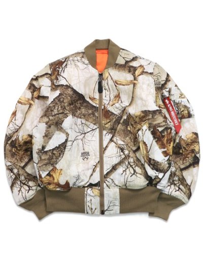 画像1: 【送料無料】ALPHA MA-1 HERITAGE FIT FLIGHT JACKET REALTREE CAMO