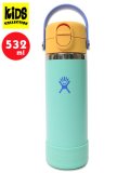 【KIDS】Hydro Flask KIDS 18 OZ WIDE MOUTHCOVERED CAP-MERMAID GREEN
