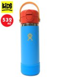【KIDS】Hydro Flask KIDS 18 OZ WIDE MOUTHCOVERED CAP-BLUE JAY