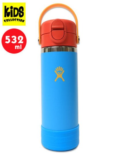 画像1: 【KIDS】Hydro Flask KIDS 18 OZ WIDE MOUTHCOVERED CAP-BLUE JAY