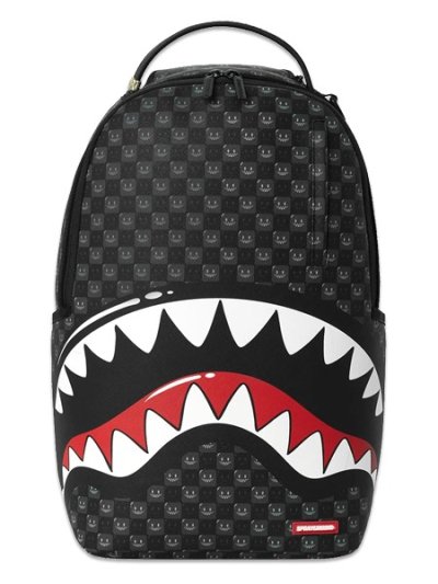 画像1: 【送料無料】SPRAYGROUND SHARKS IN PARIS WTF BUBBLY BLACK CHECK DLXSV BACKPACK