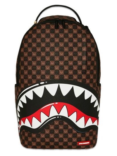 画像1: 【送料無料】SPRAYGROUND SHARKS IN PARIS WTF BUBBLE BROWN CHECK DLXSV BACKPACK