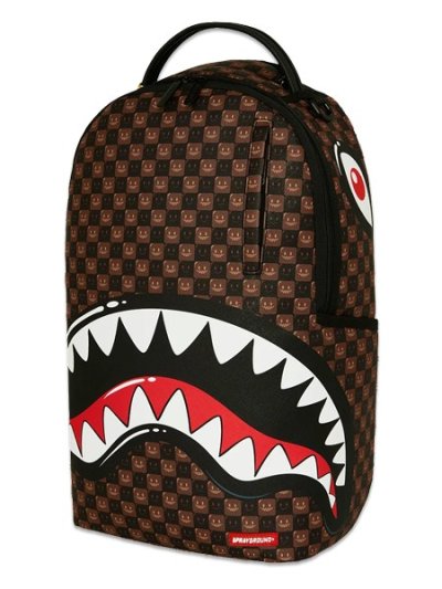 画像5: 【送料無料】SPRAYGROUND SHARKS IN PARIS WTF BUBBLE BROWN CHECK DLXSV BACKPACK